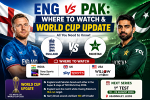 Read more about the article Eng vs Pak: Where to Watch & World Cup Update, england vs pakistan